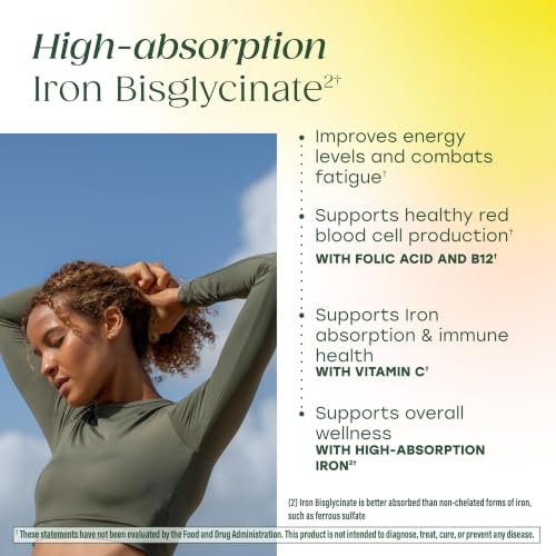 MegaFood Blood Builder Iron Supplement, Energy Support, 72 Mini Tablets - Image 5
