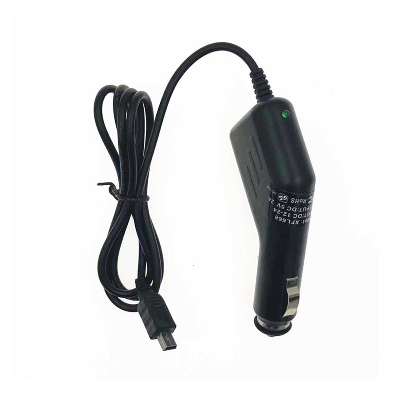 LBBCQVJK Car Charger Input 12V-24V Output DC 5V2A Driving Recorder GPS Interface, Black