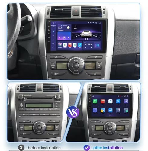 Pantalla de coche con Carplay inalámbrico y Android Auto para Toyota Corolla 2