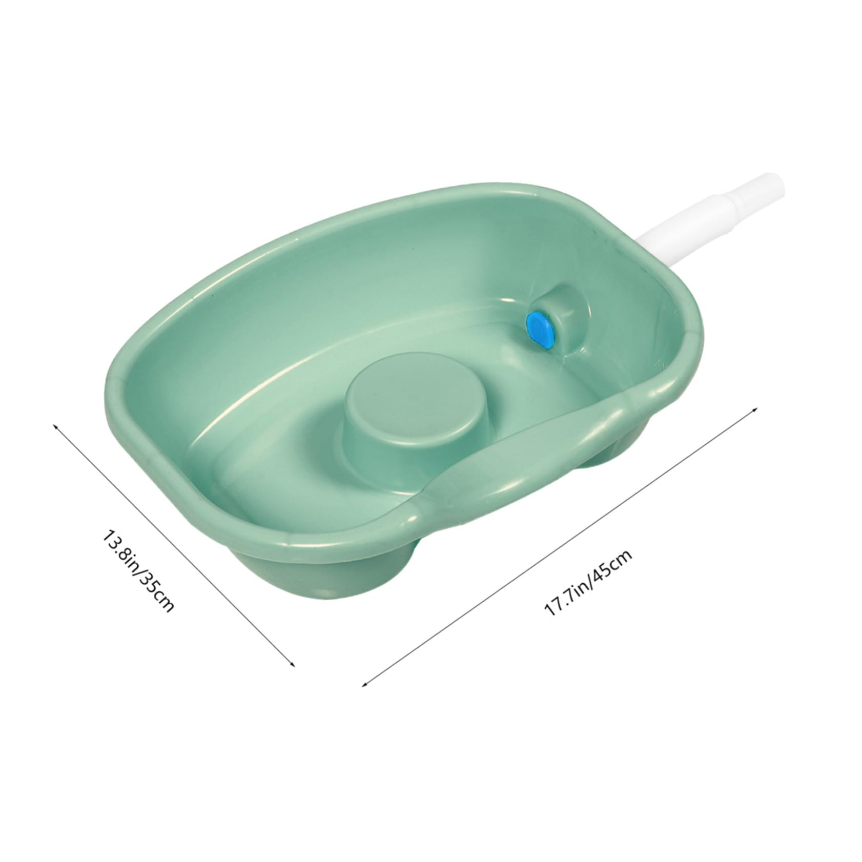 Healeved Ergonomisches Haarwaschbecken aus Kunststoff mit Gebogenem Rand für Bequemes Haarewaschen im Bett Großes Shampoo Waschbecken für Schwangere und Senioren