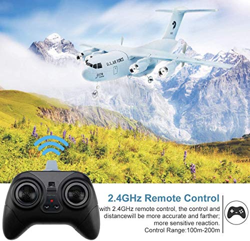 C-17 RC Airplane EPP DIY Remote Controlled Plane 2 Channels 2.4Ghz 3-Axis Gyro Airplane Controller Beginner Toy - Thumbnail 4