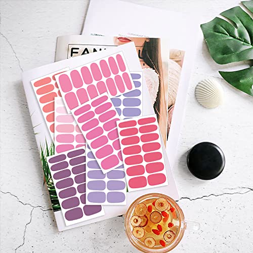 Wokoto 16 Sheets Pink Solid Nail Polish Strips Full Nail Wraps For Women Nail Art Strips 224 Tips Stick On Nail Polish Stickers Gel Nail Strips For Nails Decals For Nail Art Gel Stickers For Girls #TOP6