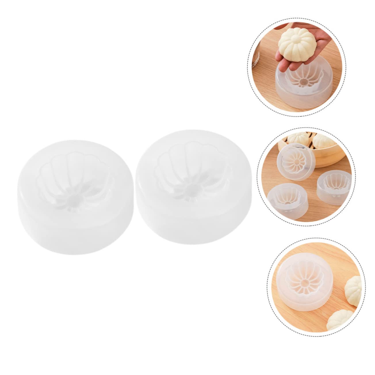 SEWACC 10pcs Steamed Stuffed Bun Molds Maker for Homemade Dumplings Easy Release Kitchen Baking Tool for Meat and Sweet Fillings