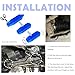 Tie Rod Boot Kit with Pinion Bellow Cable Ties and Clamps,Waterproof & Dustproof Rack and Pinion Boot for Steering System Protection,Silicone Inner Tie Rod Boot Car Accessories (Blue)