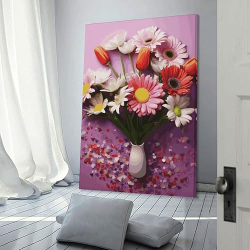Toile murale moderne fleurs fraîches pour sublimer un mur vide - 3