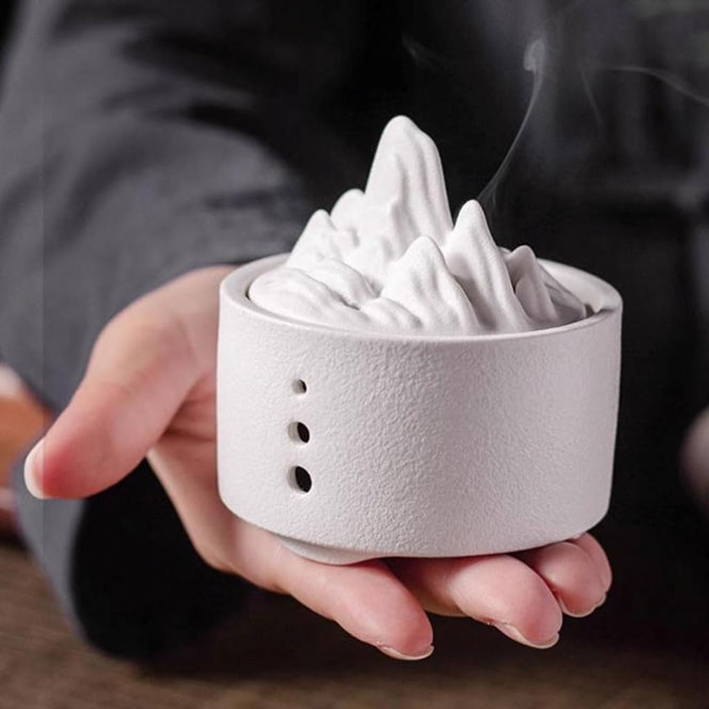 Bruciatore di incenso a cascata in ceramica per uso domestico, per studio, sala da tè, porta incenso zen, ornamenti decorativi, bruciatore di incenso a riflusso