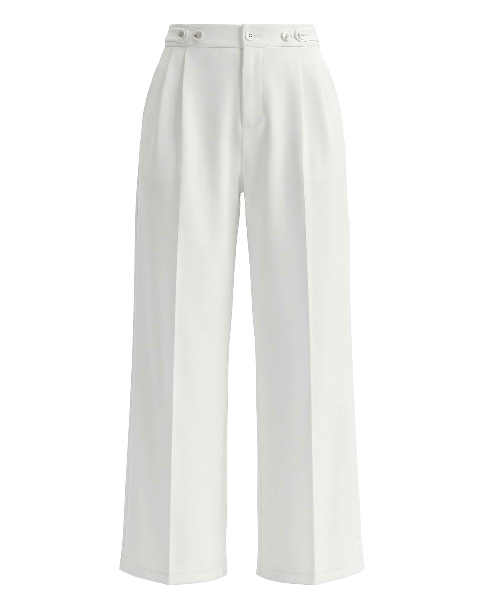 GRAPENT Business Casual Pants for Women Wide Leg Elastic Waist Work Trouser Straight Wide Leg Dressy Casual Pants, High Waisted, Elastic Back Waist, Front Pleated, Cinched Waist, Work Office Outfits