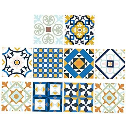 jojofuny 10 Piezas Pegatina de pared mosaico calcomanías baldosas de moqueta para escaleras pro banda salon pegatinas pared decoración del hogar decoración de azulejos de polivinilo