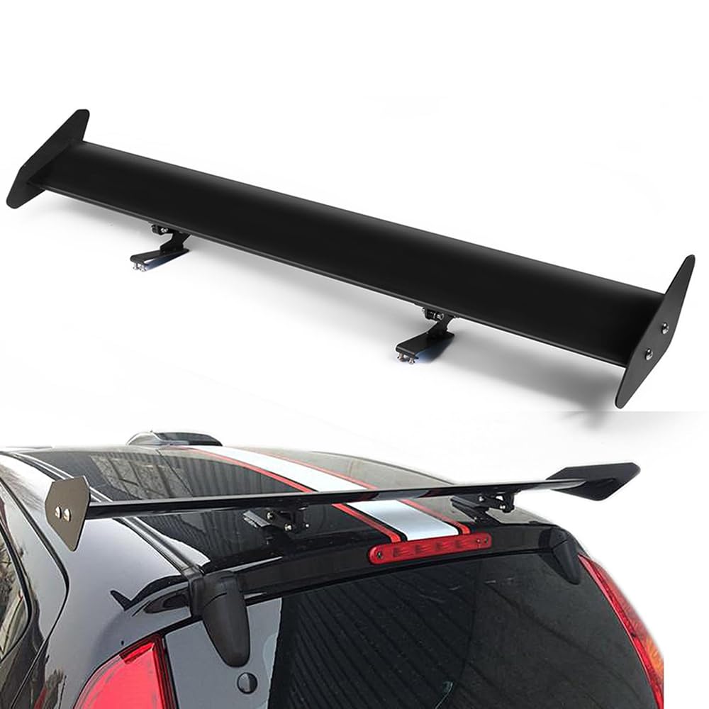 Alerón Trasero Universal para Coches, 110cm Spoiler GT de Aluminio con Doble Cámara, Diseño Deportivo sin Taladros para Decoración del Vehículo