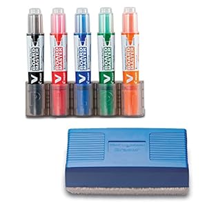 Pilot Pen 5080KIT – Whiteboardmarker V-Board Master Begreen, dikte 2,3 mm, set van 5, zwart/rood/blauw/groen/oranje