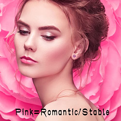 MJust Hypoallergenic Flat Back Earrings for Women & Men, 7 Pairs Stainless Steel Stud Earrings with Flat Backs, Screw Back Cartilage Earrings Set with CZ for Sensitive Ears4