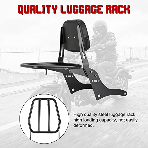Innoglow Motorcycle Detachable Sissy Bar Backrest Rear Passeneger Backrest With Luggage Rack For H-Onda Rebel 500 Rebel 300 Cmx500 Cmx300 2017-2022 #TOP4