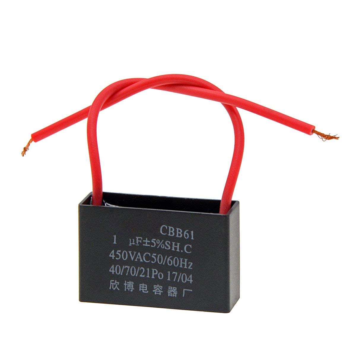 Uxcell Cbb61 Capacitor CBB61 Ceiling Fan Capacitor 2.5uF 250V AC - 2 Wire  Replacement For Electric Fans And Motors Motor Start Capacitor, image size:1200x1200