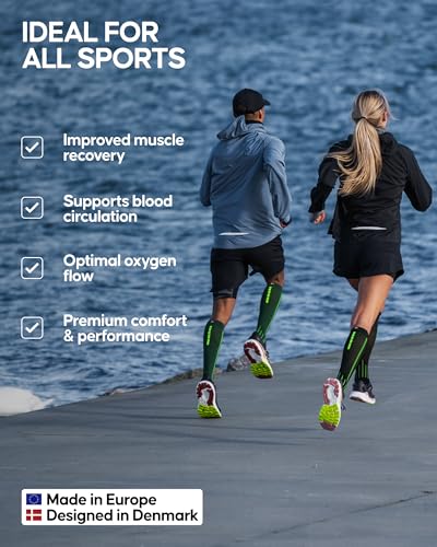DANISH ENDURANCE Graduated Compression Socks, 21-26mmHg, for Women & Men, 2-Pack3