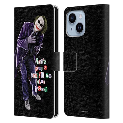 Joker The Dark Knight étui portefeuille en cuir iPhone 14 Plus housse