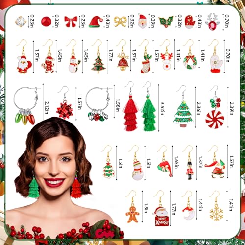 70 Pairs Christmas Earrings for Women Girls, Bulk Christmas Gift Holiday Dangle Earrings Cute Xmas Stud Earrings Set Christmas Party Jewelry Gifts3