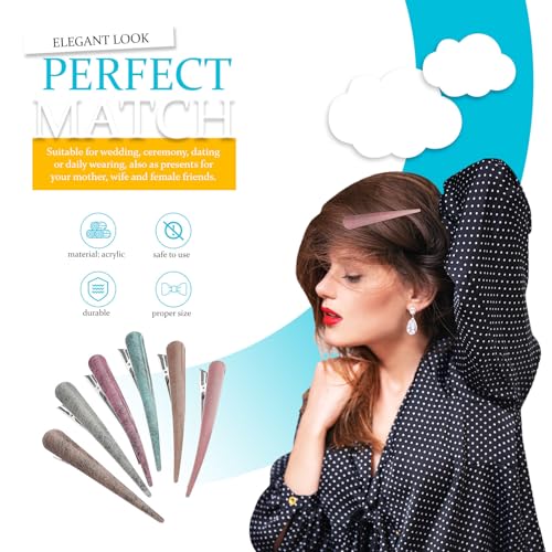 Clips para coletas elegantes de acrílico accesorios de pelo para la oficina y gimnasio 3
