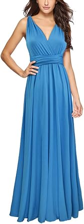 Womens Convertible Warp Maxi Dress Multi Way Wear Party Wedding Bridesmaid Long Dress