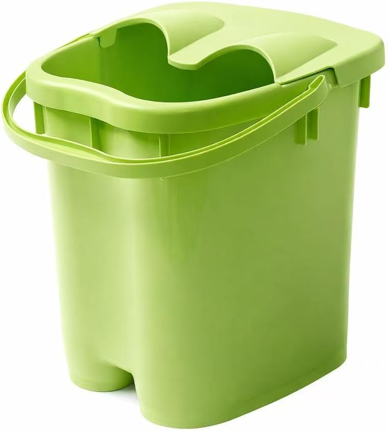 Wiadro do spa na stopy o głębokości 40 cm z wałkami do masażu, przenośna wanna do namaczania stóp z ergonomicznym uchwytem, bardzo głębokie wiadro do kąpieli stóp do domowego spa, relaksująca miska do