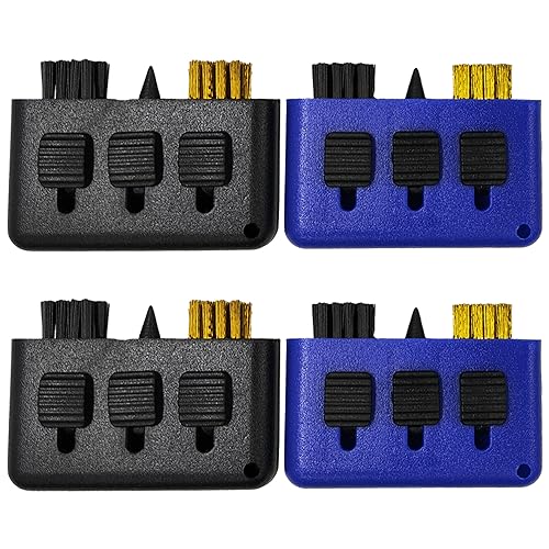 MEMOFYND Lot de 4 brosses de nettoyage 3 en 1 pour clubs de...