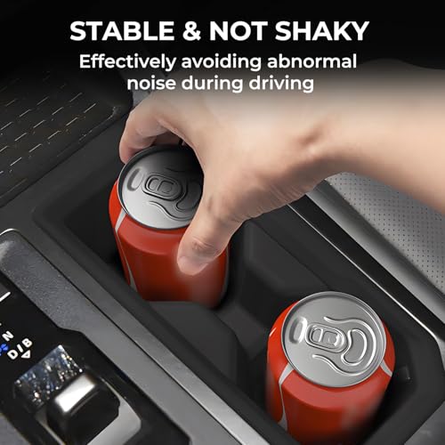 Image of Cup Holder Inserts for Toyota RAV4 2026, Interior Accessories Center Console Cup Holders Covers Protector for 2026 RAV 4, Black