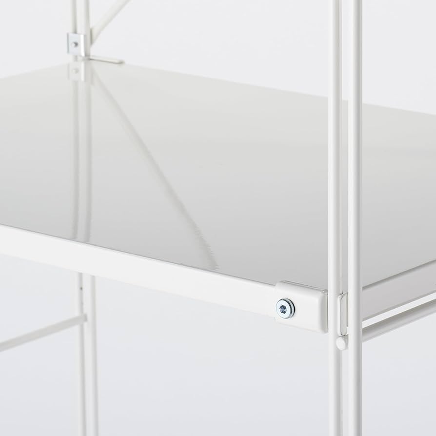 ⭐️２個セット⭐️美品⭐️無印⭐️スチールユニットシェルフ⭐️ライトグレー⭐️中 小 スチールユニットシェルフ・スチール棚セット・中・ライトグレー