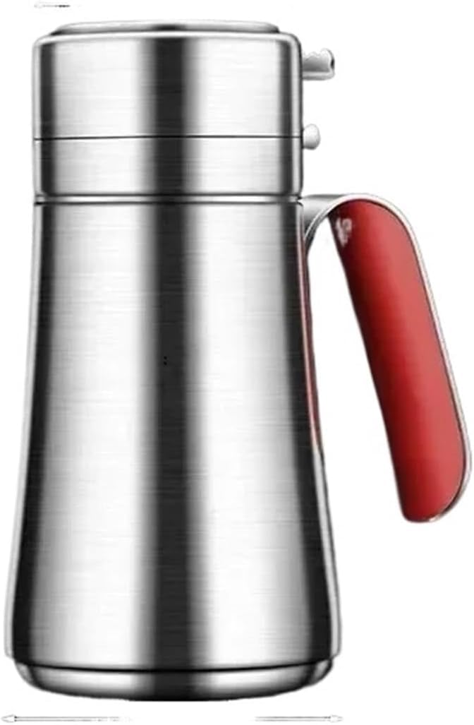 Dispenser per olio in acciaio inox con coperchio, contenitore versatile per condimenti da cucina, per olio d'oliva, aceto, salsa di soia, strumento essenziale per cucinare a casa, 800 ml