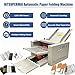 INTSUPERMAI 110V Automatic Paper Folding Machine, 4 Folding Plates, Multiple Folding Forms, Max Speed 262ft/min, Z Fold Paper Folding Machine for Manuals Document Business Letters