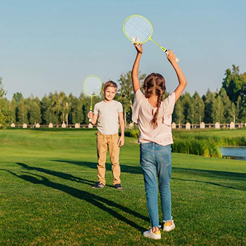 DECDEAL 1 par de raquetes de badminton com bolas 2 jogadores de badminton para crianças jogo de espo