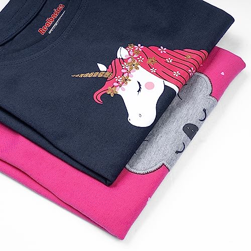 Image of Real Basics Girls Regular Fit Full Sleeves Tshirt (Pack of 2)