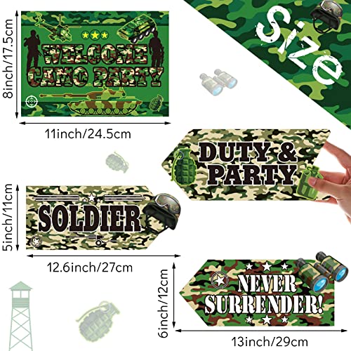 Chinco Camouflage Military Themed Party Sign Decorations #TOP8