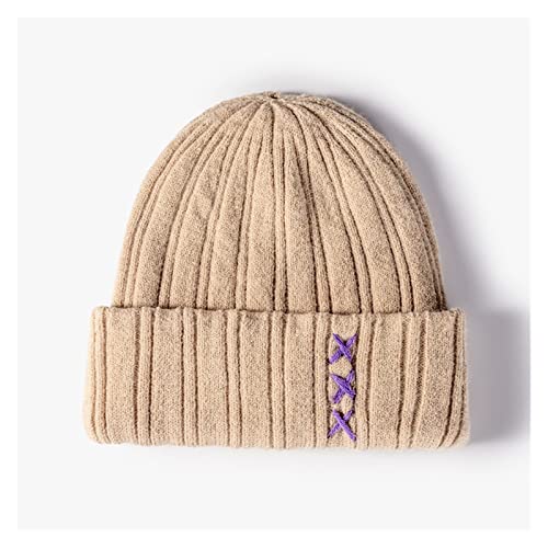 ZHANGWY YANG Store Wintermütze warm gestrickt lässig kurz Faden Hip Hop Hut Erwachsene Herren Beanie Strickmütze Elastische Hüte Unisex (Farbe: Style8, Größe: 54-60cm) Cover
