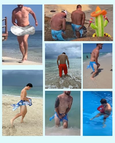 Mens Dissolving Swim Trunks Prank Shorts, Dissolvable Bathing Suit, Funny Bachelor Beach Party Gag Gift for Brother Boyfriend