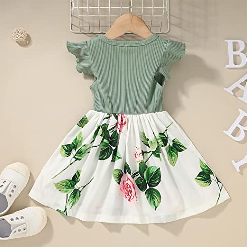 Image of Toddler Girls Tutu Dresses Cute Casual Short Sleeve Dress for Summer Daily Home School Party 2-8T