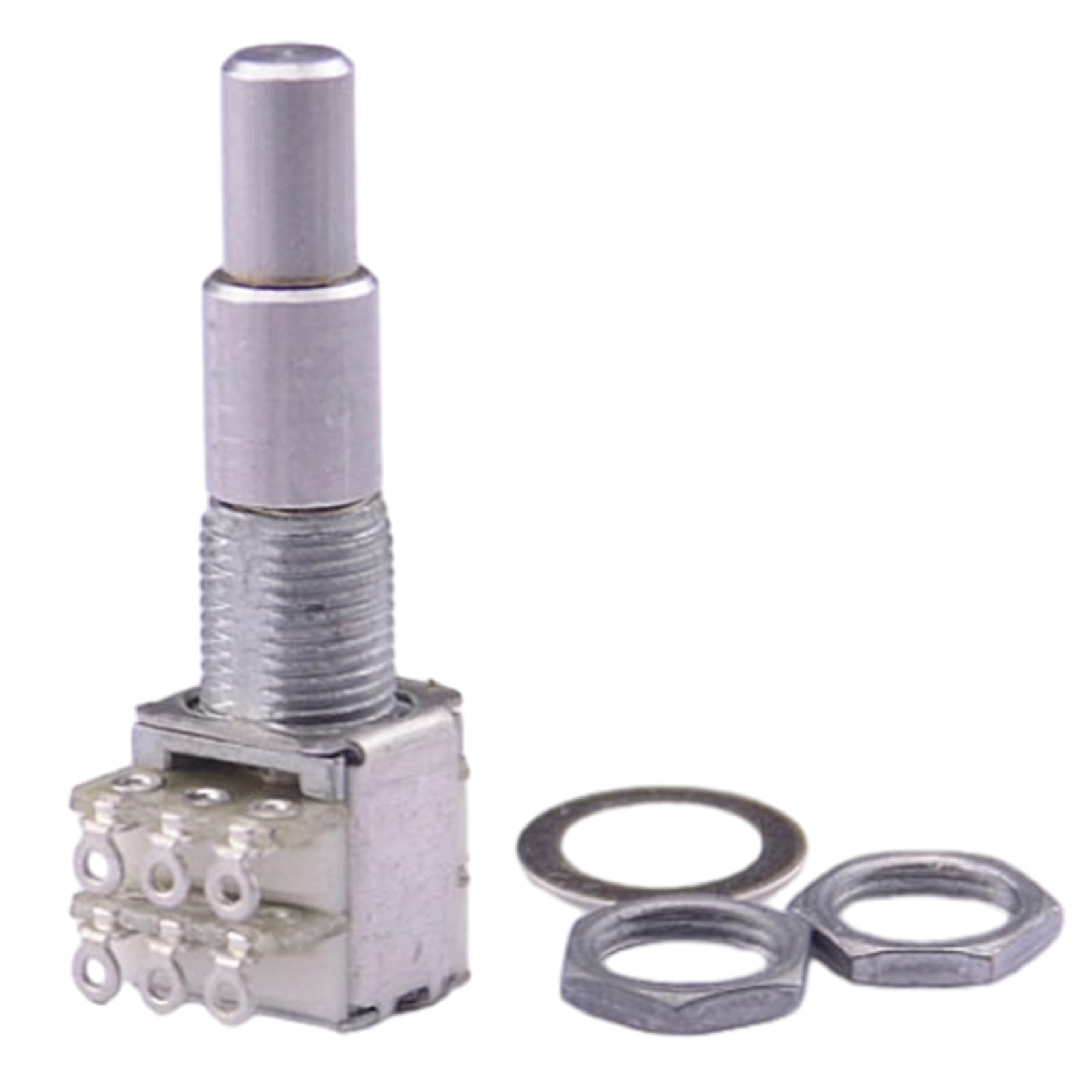 COPLKY 1 Piece Stacked Potentiometer B5K/B10K/B50K/B100K/B250K/B500K Stacked Double Concentric Potentiometer with Center Detent