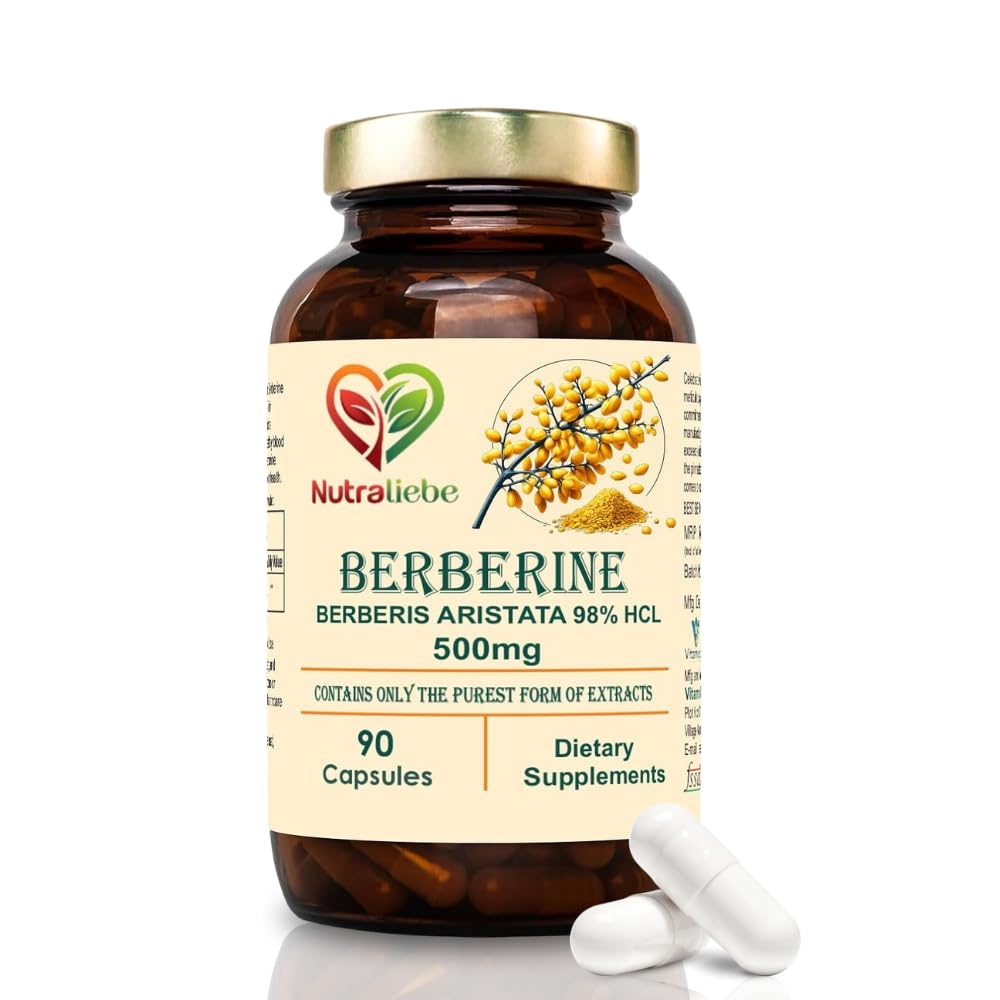 NutraLiebe Berberine Extract 98% from Berberis Aristata Stem - Premium Supplement, Non-GMO, 90 Capsules (B0D2FW4PL4) Amazon Price History, Amazon Price Tracker