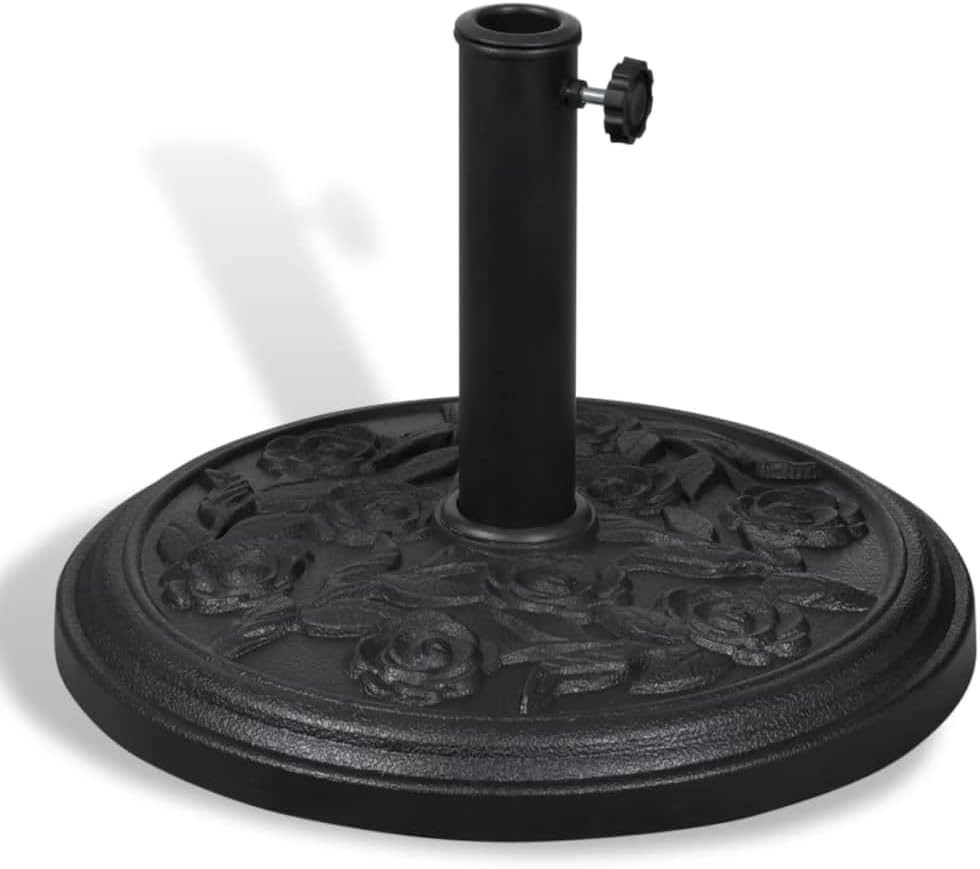 vidaXL Umbrella Base, Patio Umbrella Stand for Poles of 1.5"/1.9", Parasol Umbrella Base Weighted Stand for Outdoor Garden Deck Porch