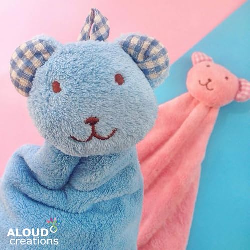 Image of ALOUD CREATIONS Microfiber 4Pc Cute Plush Animal Hand Towels with Hanging Loop |Rabbit Theme |Wash Basin|Sink |Soft Hand Towel for Bathroom & Kitchen |400 GSM |Assorted Colours
