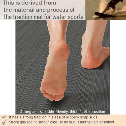 Betovv TISERA3 Cushioned Shower Mat Betovv 15.7''×28'' /39'' (Thk:0.2'') Bathtub Non Slip Mat(Super Non-Slip Eva Material From Surfboard And Yacht) Quick Drying Thick Soft Shower Floor Mat thumb #1