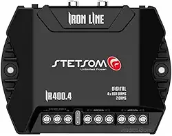Módulo Amplificador de Potência para Som Automotivo Stetsom IR400.4 Digital 400W 4 Canais 2 OHMS,Preto