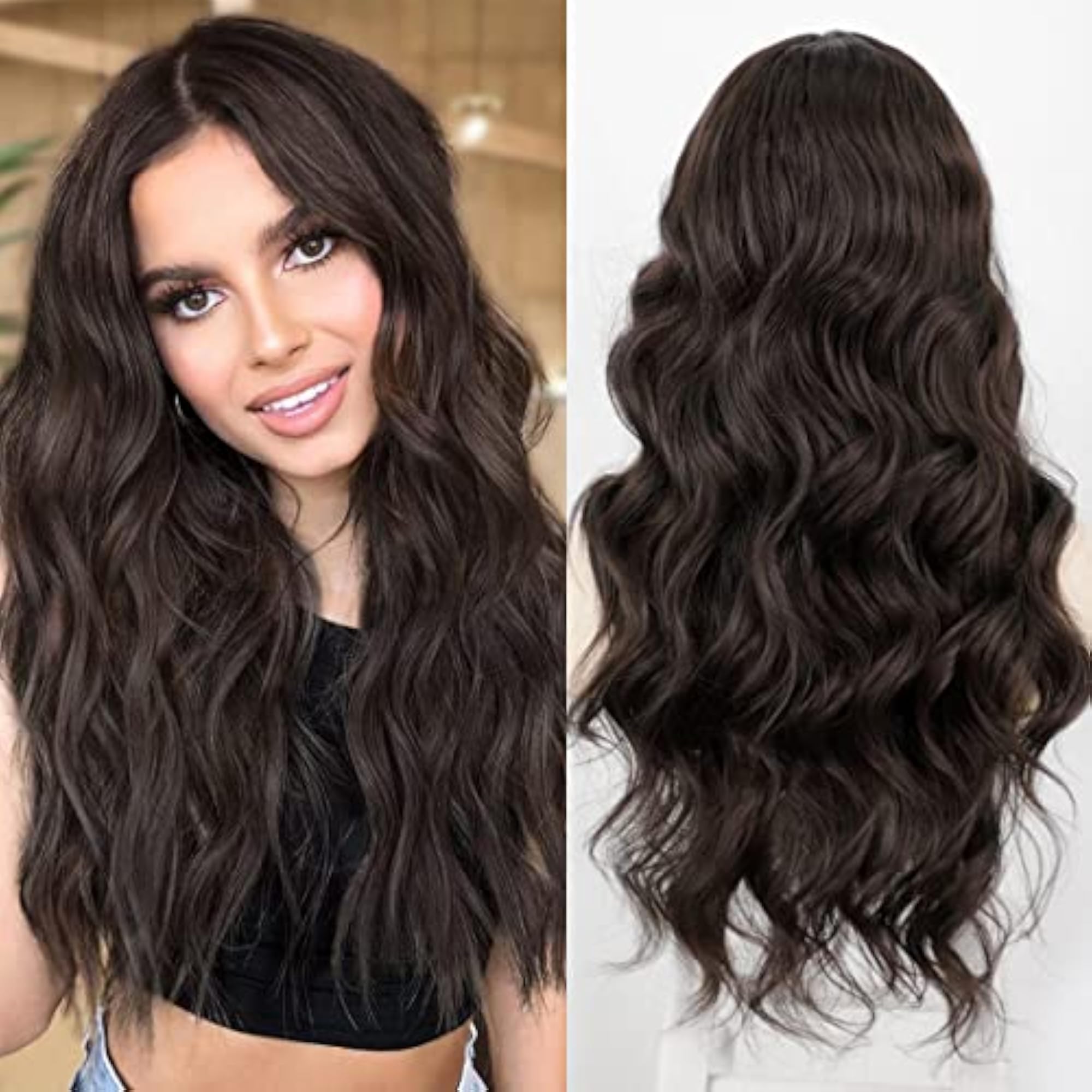 Women's Long Curly Synthetic Hair Extensions Wig