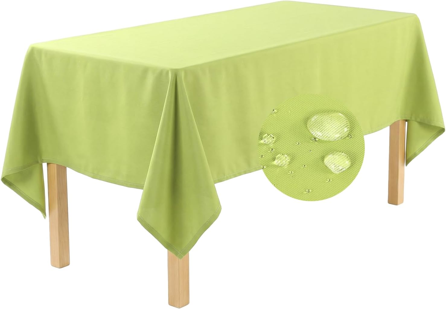 Rectangle Tablecloth 102x54 Inch Thick Table Cloth Water Resistant Washable for Kitchen Dining Rectangular Tablecloths Tabletop Decoration Fabric Table Cover for Indoor and Outdoor Use,Black