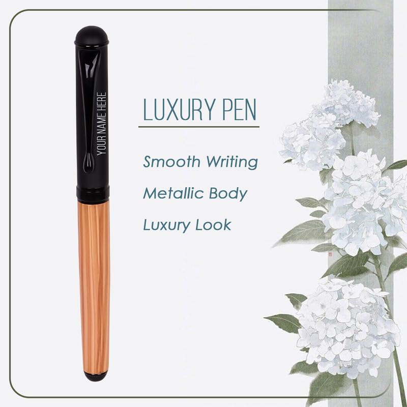 Image of Roshfort Personalized Metal Pen Free Engraving Name with Blue Ink Signature Pens Customize Print Name Gift. WhatsApp +91 9631056748