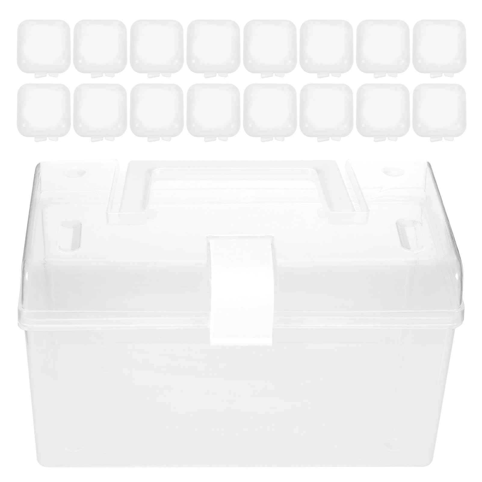3juegos Organizador De Joyería Transparente Mini De Caja De Almacenamiento De Accesorios De Caja Para Pendientes y Resistente y Práctica