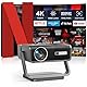 Mini Beamer, VOPLLS 23000L E-Fokus Trapezkorrektur Klein Projektor 4K Unterstützt, Portable Projectok WiFi6 Bluetooth 5.2 Full HD 1080P, Tragbarer Video Projector für Handy/TV Stick/Laptop/HDMI