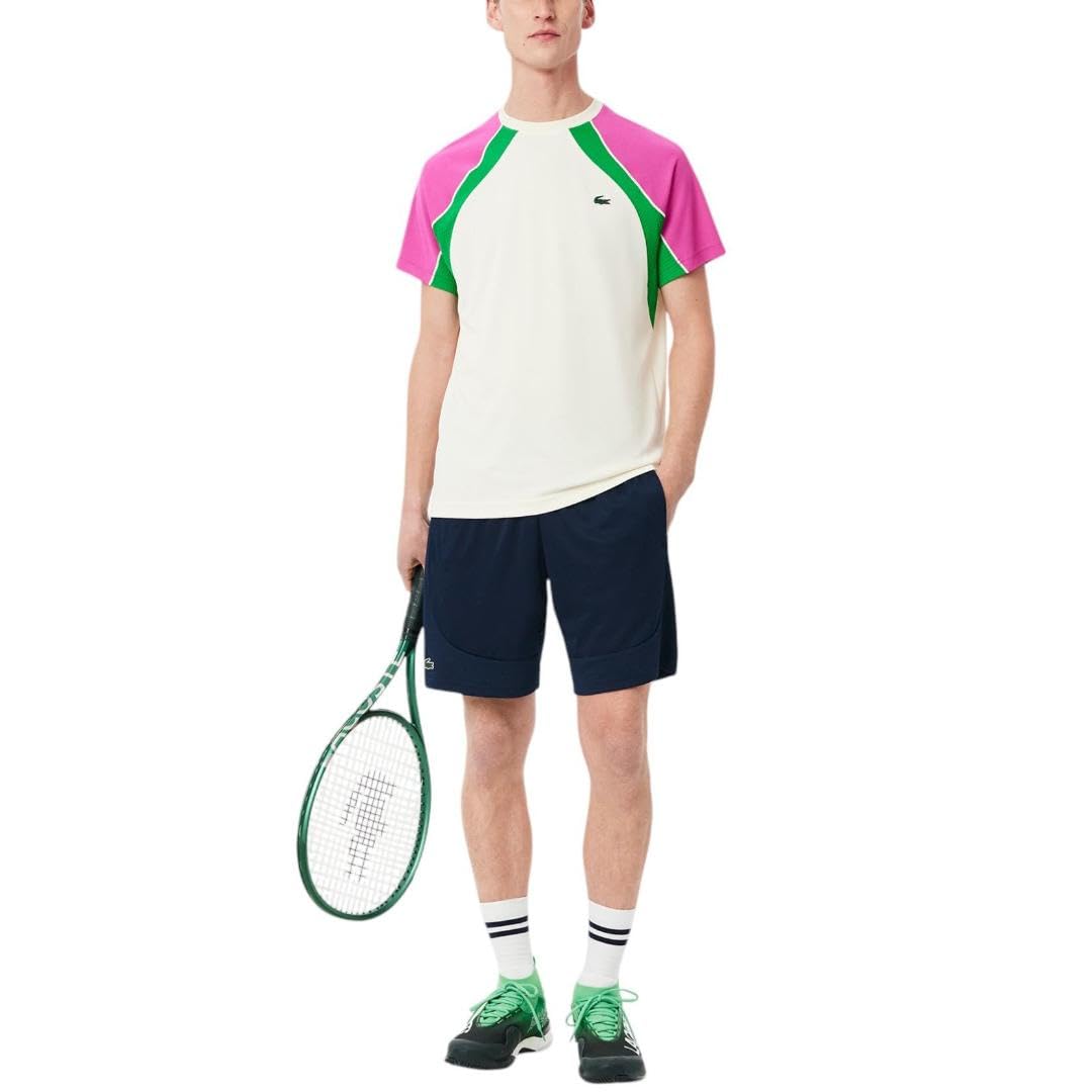 Lacoste Men's Ultra Dry Stretch Tennis Shorts, Navy Blue, XX-Large