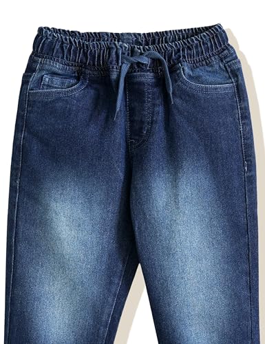Image of Amazon Brand - Symbol Boys Cotton Rich Stretchable Slim Fit Jogger Jeans | Elasticated Waistband and Cuff | Casual Denim | Age 2-14 Years