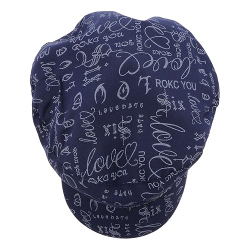 SOESFOUFU Boina Marinera de Algodón Azul Marino Talla M 56-58 Cm, Gorra Unisex Estilo Británico Visera para Ocio y Disfraces Náuticos, Sombrero Casual para Sol y Fiestas Temáticas