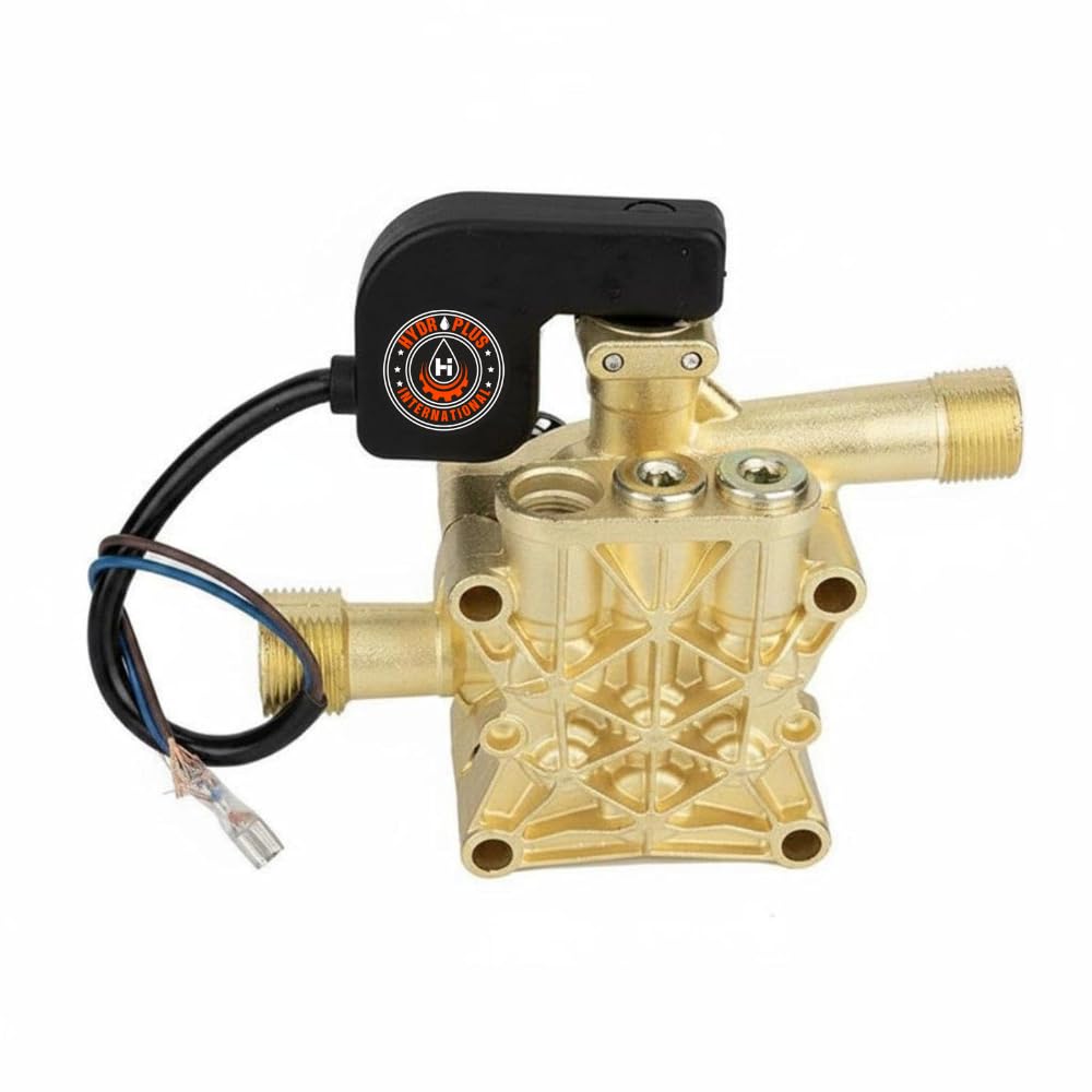 Hydro Gold Head Brass Auto Stop Pressure Washer Pump Head | Heavy Duty Replacement Pump Head with Automatic Pressure Switch | High Pressure Washer Spare Part-image-20