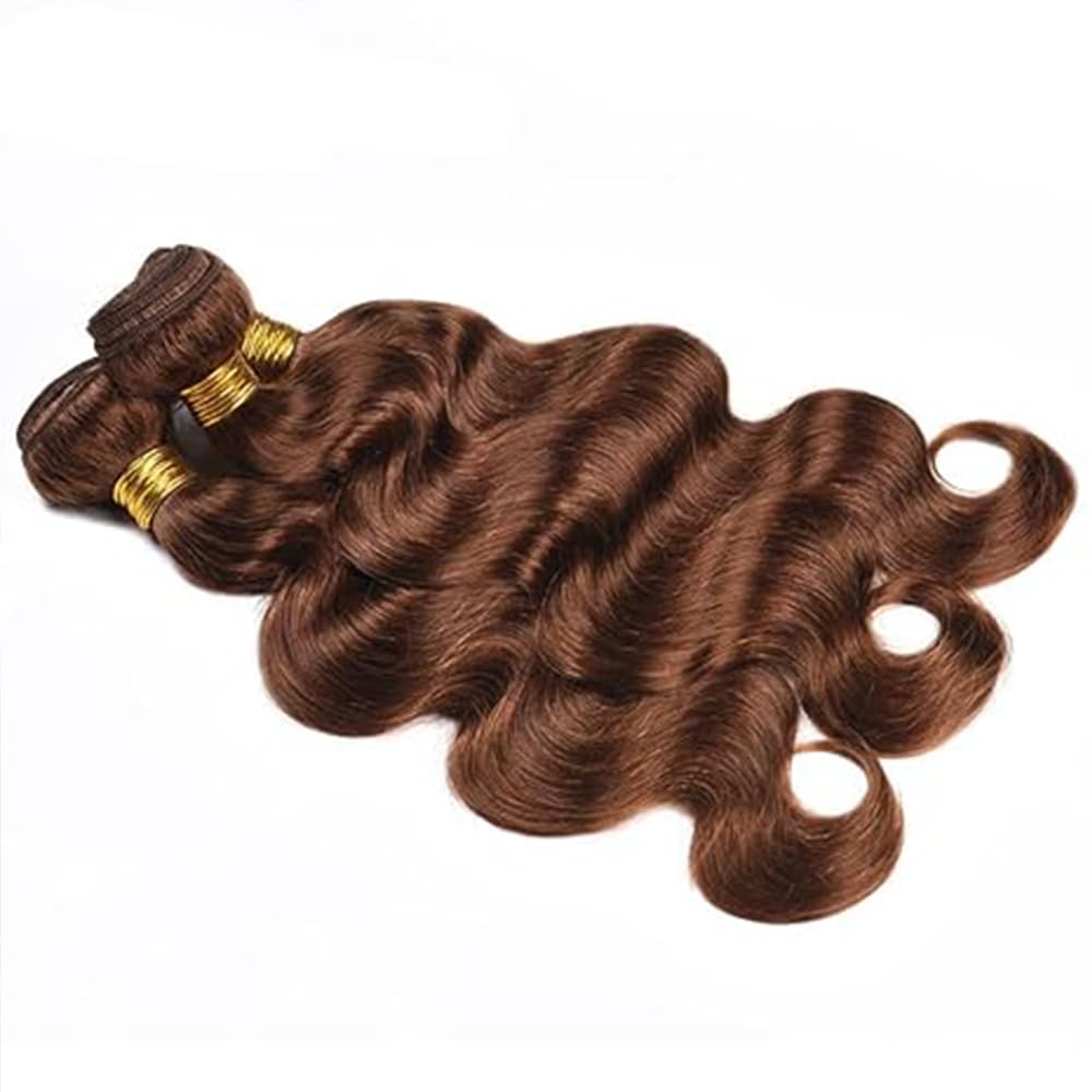 26 26 26 Inch Cheveux Humain Bundles Human Hair Extension Body Wave Unprocessed Brazilian Virgin Weave Hair Chocolate Brown Tissage Naturel Cheveux Humain Bundles for Women 50g/Bundle